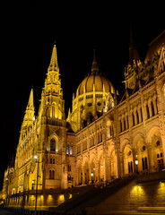 Parliament building of Budapest by night, Hungary