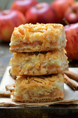 Sliced homemade apple pie