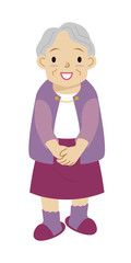 シニア　おばあさん　全身　かわいい