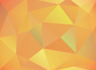 Warm Autumn Colored Abstract Triangles Background Illustration