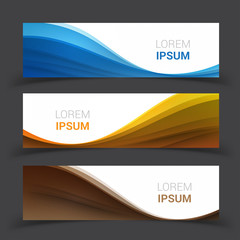 Set of banner templates.  Modern abstract Vector Illustration design.