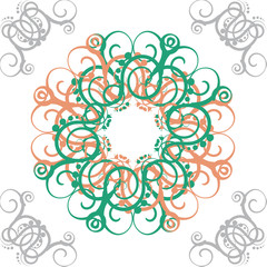 Seamless abstract floral pattern,mandala pattern