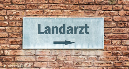 Fototapeta na wymiar Schild 225 - Landarzt