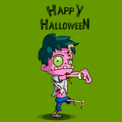 Zombie. Happy Halloween
