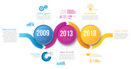 Process charts with steps infographics