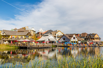 Buildings reflection on water