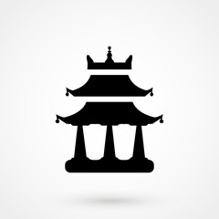 Buddhist temple icon