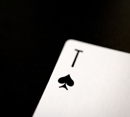 Ace of spades on a black background