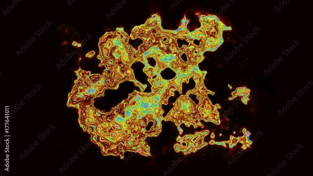 Aufkleber microscopic virus. digital illustration. 3d rendering seamless loop