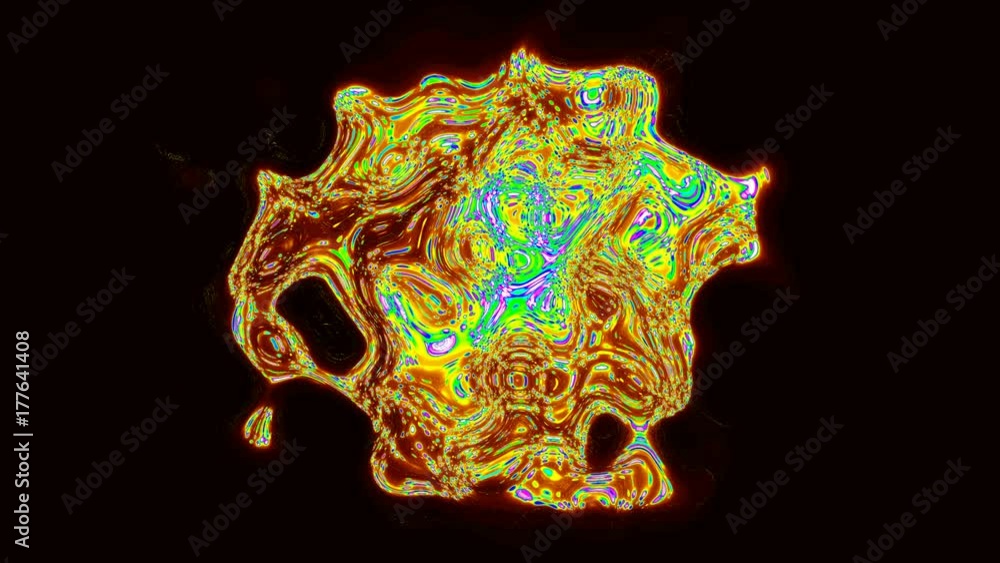 Aufkleber microscopic virus. digital illustration. 3d rendering seamless loop