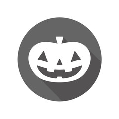 Halloween pumpkin flat design icon vector