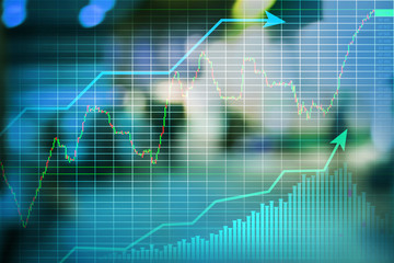 Blurred background of evening city street