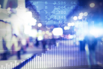 Blurred background of evening city street