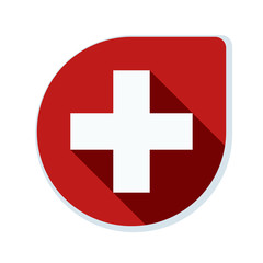 Obraz premium Switzerland button illustration