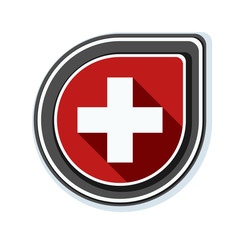 Switzerland button illustration