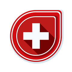 Switzerland button illustration