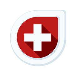 Fototapeta premium Switzerland button illustration