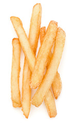 French Fried Potatoes isolated on white background