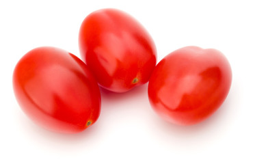 fresh plum tomato isolated on white background