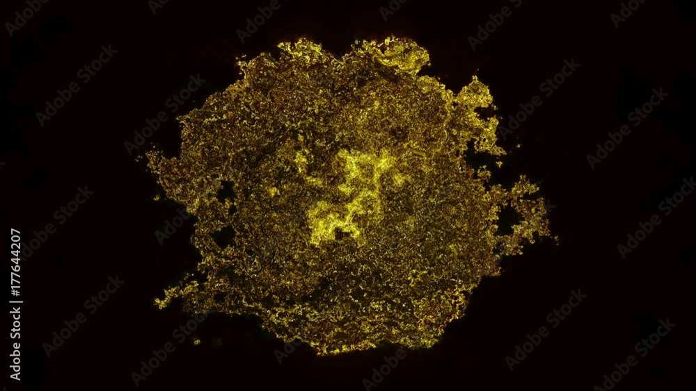 Poster microscopic virus. digital illustration. 3d rendering seamless loop