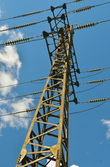 Support overhead transmission lines