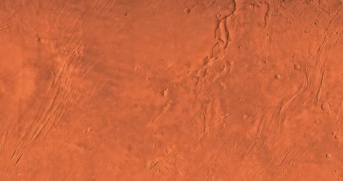 Very high altitude aerial flyover of Mars' Arcadia region. No HUD. Clip is reversible and can be rotated 180 degrees. Data: NASA/JPL/USGS