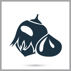 Hazelnuts simple icon