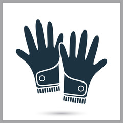 Winter gloves simple icon