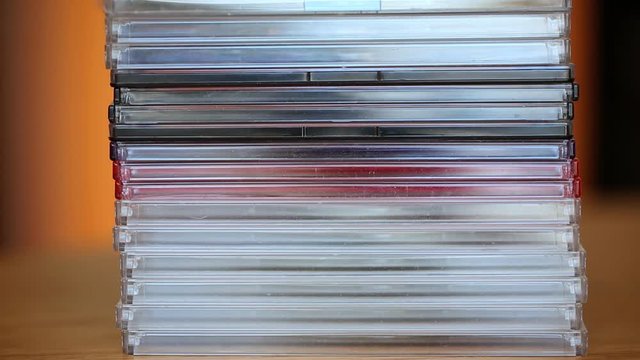 Stack of compact discs