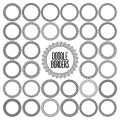 set with doodle borders