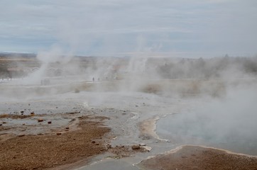 アイスランド　ゲイシール　ゴールデンサークル　間欠泉　ストロックル　絶景　冬 iceland island winter  Golden circle geysir