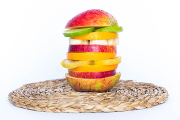 Fruit Burger / healthy food concept.

