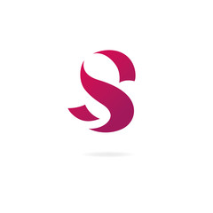 Letters S logo. Design template elements, ribbon