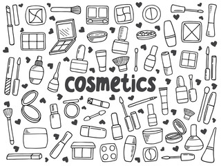 collection with beauty and cosmetics