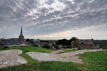 Vue sur le bourg de La Clarté à Perros-Guirec en Bretagne