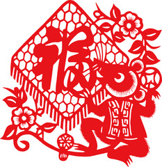 Chinese traditional Chinese New Year lucky word stickers