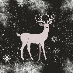 Seamless pattern with Christmas elements
