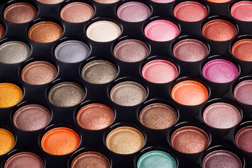 Closeup of make-up palette