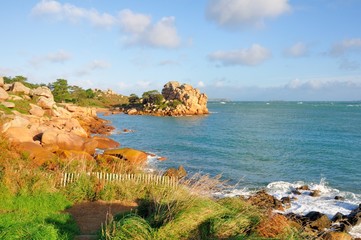 La magnifique côte de granit rose à Ploumanach en Bretagne