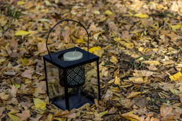 Old lamp with canndle
