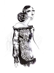 Girl in knitted sweater. © matsiash