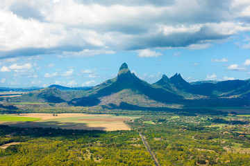 Aerial view of Mauritius island