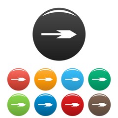 Arrow icons set simple