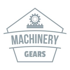 Machinery logo, simple gray style
