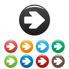 Arrow icons set simple