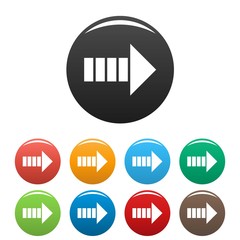 Arrow icons set simple