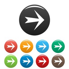 Arrow icons set simple