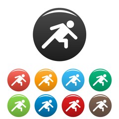 Stick figure stickman icons set pictogram vector simple