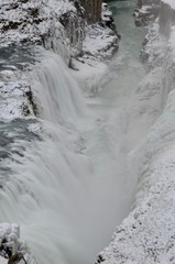 アイスランド　グトルフォス　ゴールデンサークル　滝　黄金　絶景　冬 iceland island winter Golden circle Gullfoss waterfall