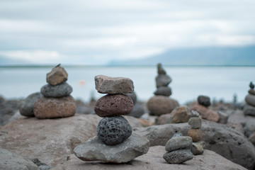 Stone Towers in Reykjavik